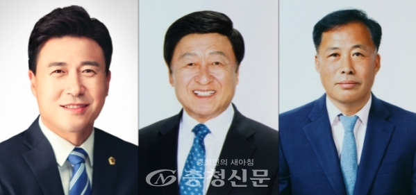 왼쪽부터 김종천 대전시의회 의장, 윤용대 제1부의장, 문성원 제2부의장
