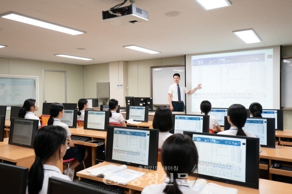 대전여상 학생들의 수업 활동 모습.(사진=대전교육청 제공)