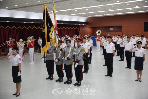 대전과기대 육군부사관학군단(RNTC) 제4기 입단식이 지난 7일 대학 신성관 대강당에서 열렸다.(사진=대전과기대 제공)
