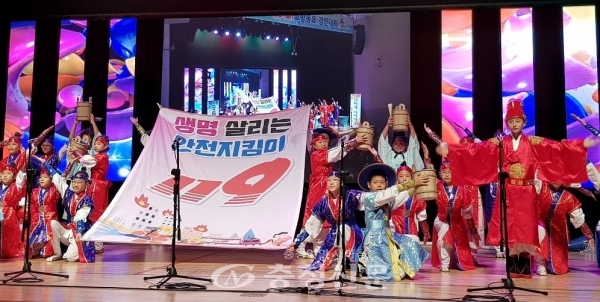 전국 119소방동요 경연대회에서 금상을 수상한 대전복수초등학교 합창단.