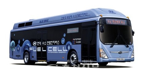 현대자동차 수소연료전지버스 모습(사진제공=아산시)
