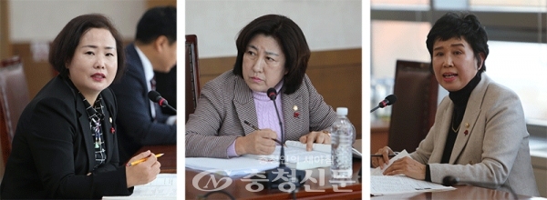 좌로부터 김선홍 의원, 안미희 의원, 유영진 의원