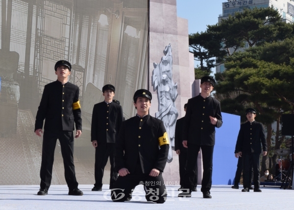 대전 3.8의거 59주년 기념식에서 진행된 기념공연 1막. (사진=이성현 기자)