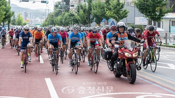 지난해 개최된 2018 음성인삼배 전국사이클대회 도로경기 모습