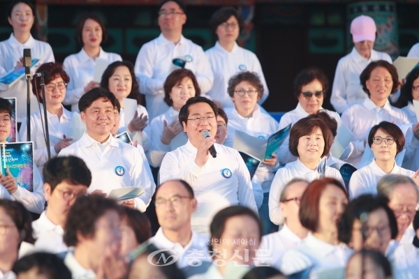 축사를 전하는 오세현 아산시장(사진제공=아산시)
