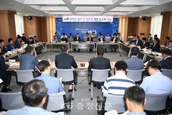 2019년 상반기 추진실적 및 하반기 계획 업무 보고회 개최 모습