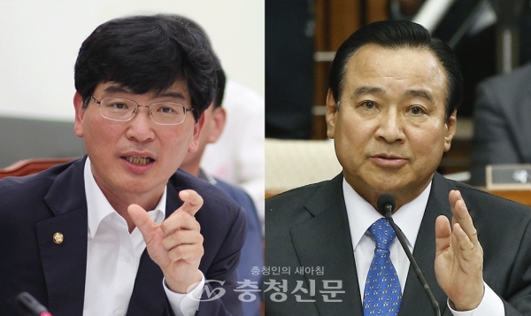 왼쪽부터 민주당 박완주 의원, 한국당 이완구 전 총리(사진=충청신문DB)