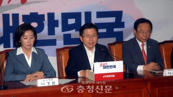 발언하는 황교안 자유한국당 대표. (사진=최병준 기자)
