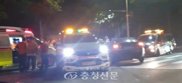 16일 대전 서구의 한 도로에서 승용차끼리 부딫히는 사고가 발생했다.