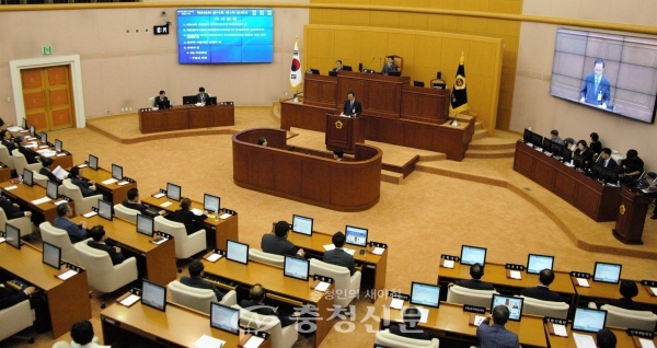 제245회 임시회 진행하는 대전시의회. (사진=이성현 기자)
