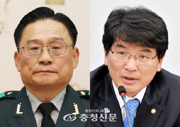 왼쪽부터 박찬주前 육군대장, 박완주 국회의원(사진=충청신문DB)