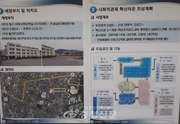 대전 사회적경제혁신타운 조성 계획도.
