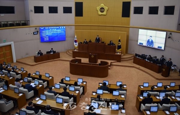 대전시의회가 제246회 제2차 정례회를 개회하고 있다.(충청신문DB)