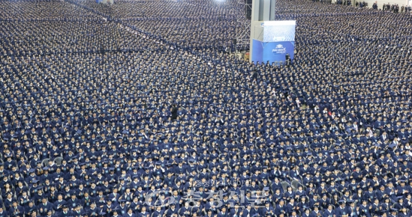 10일 열린 신천지예수교 10만 수료식 모습.(사진=신천지예수교 제공)