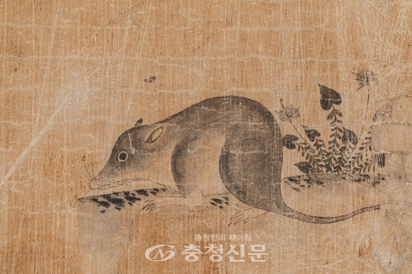 민들레 잎을 먹은 쥐.(사진=국립민속박물관 제공)