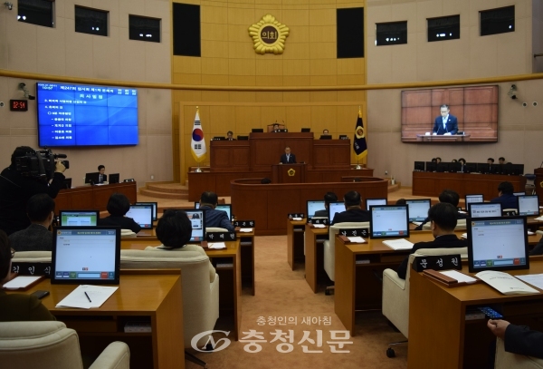 대전시의회가 8일 올해 첫 임시회를 개회하고 의사일정에 들어갔다. (사진=이성현 기자)