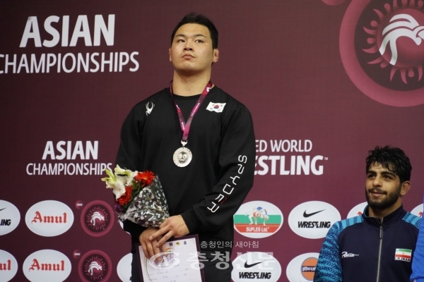아시아 시니어레슬링선수권대회서 은메달을 획득한 이세열.(사진=대전시체육회 제공)