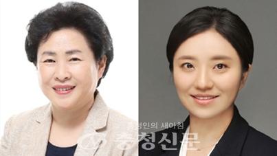 왼쪽부터 미래통합당 유성을 신용현·김소연 예비후보.