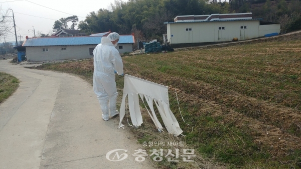 대전보건환경연구원이 야외에서 진드기를 채집하고 있다.(사진=대전보건환경연구원 제공)
