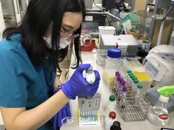 대전보건환경연구원이 구제역 백신항체 검사를 하고 있다.(사진=대전보건환경연구원 제공)