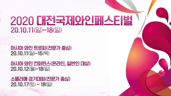 2020년 대전국제와인페스티벌 개최 안내.(사진=대전시 제공)