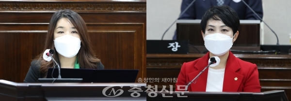 왼쪽부터 김기철·김은미 의원(사진=홍성군 의회 제공)
