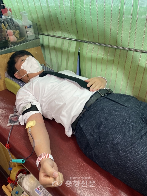 세종시교육청 23일 사랑 나눔 헌혈의 날을 운영했다.(사진=세종시교육청 제공)