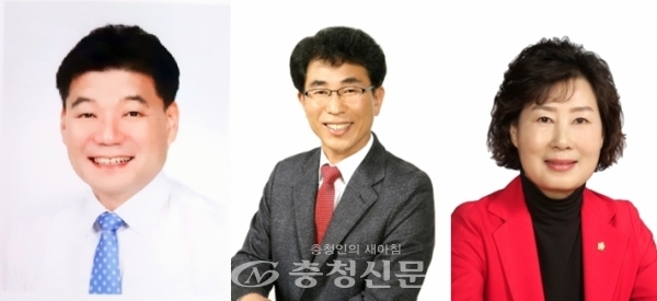 (왼쪽부터) 더불어민주당 김기준, 국민의힘 원갑희, 무소속 박경숙 후보.