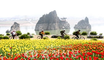 단양 도담삼봉의 봄 (사진=단양군 제공)