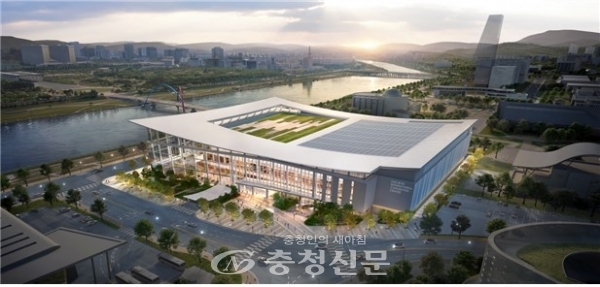 내년 4월 완공되는 대전컨벤션센터 제2전시장.(사진=대전마케팅공사 제공)
