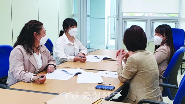 지난 11일, 대전 학교급식연구회 대표자협의회가 대전교육정보원 정보동아리실에서 진행되고 있다.(사진=이정화 기자)