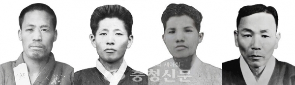 왼쪽부터 권오설, 이선호, 박래원, 이동환 선생(사진=독립기념관 제공)