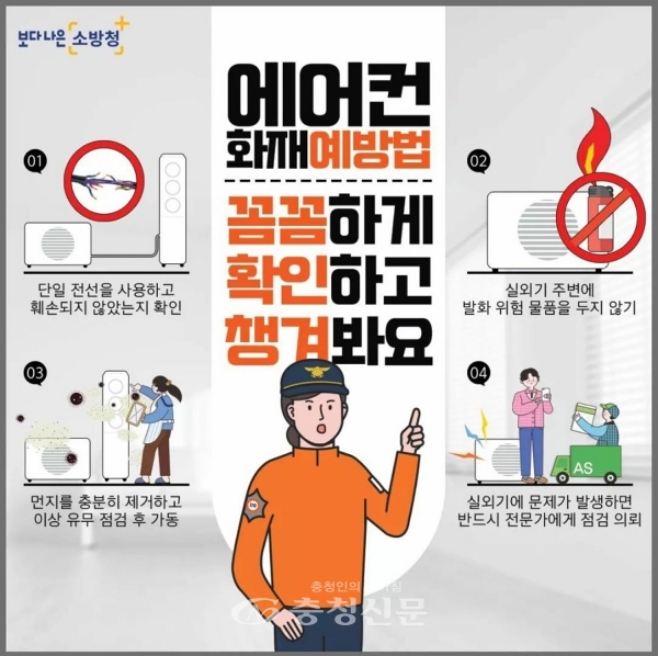 에어컨실외기 화재예방 포스터(세종소방본부 제공)