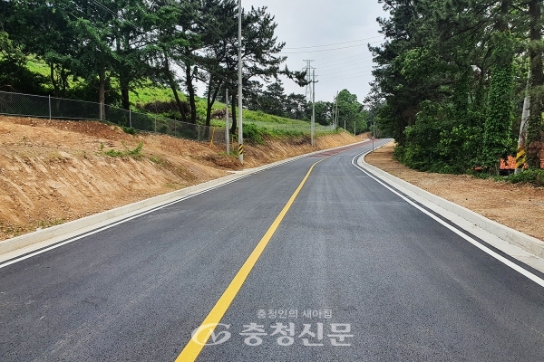 온석동~성연테크노밸리 일원 메지골선 확포장 모습 (사진=서산시 제공)
