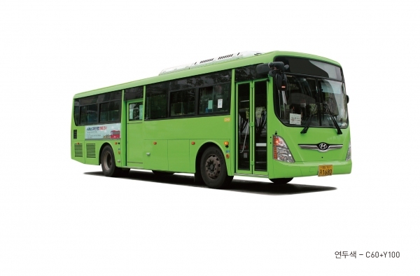 새로운 디자인을 적용한 천안시 중․대형버스 시내버스  (사진=천안시 제공)
