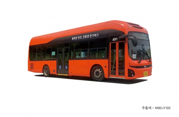 새로운 디자인을 적용한 천안시 저상버스 (사진=천안시 제공)