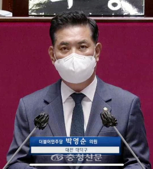 더불어민주당 박영순 의원이 정치분야 대정부질문을 하고 있다.(사진=국회방송 촬영)