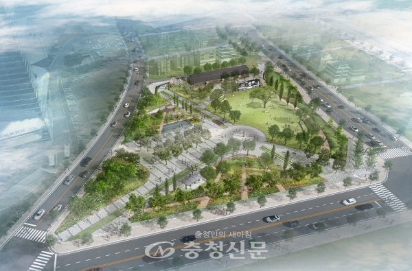 대전역세권 일원 개발 사업 중 하나인 신안2역사공원 조감도(대전시 제공)
