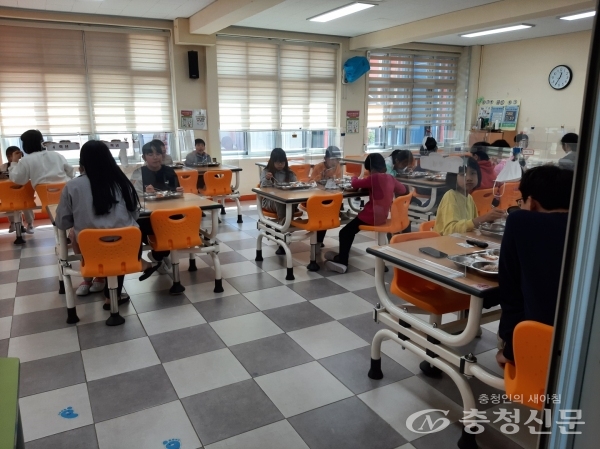 ▲ 장곡초등학교 초록급식의날 급식 모습. (사진=장곡초 제공)