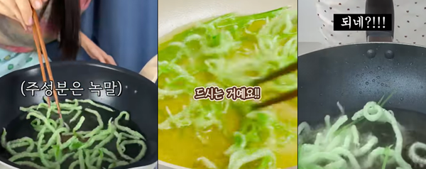 유튜브에서 나오는 녹말 이쑤시개 튀김