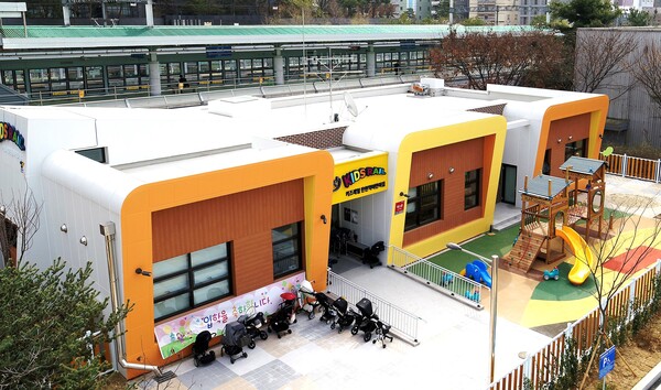 2023년 3월 24일 개원한 경의중앙선 탄현역 '키즈레일' 철도 어린이집. (사진=국가철도공단 제공)