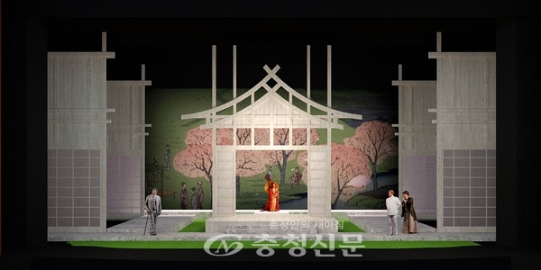 나비부인 무대디자인 1막 결혼식 (대전오페라단 제공)