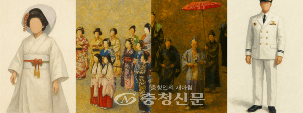 나비부인 의상 디자인 컷, 왼쪽부터 초초상, 게이샤, 야마도리, 핑커턴 (대전오페라단 제공)