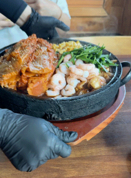  묵은지 돌짜장 (영상=김해인 기자)